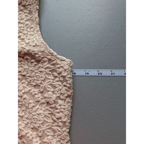 Susan Graver Lace Round Neck Sleeveless Top Women's Beige Medium - Picture 5 of 6